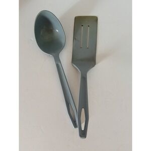 Vintage King Kraft Blue Nylon Plastic 2 Slot Spatula / Spoon Heat Resistant